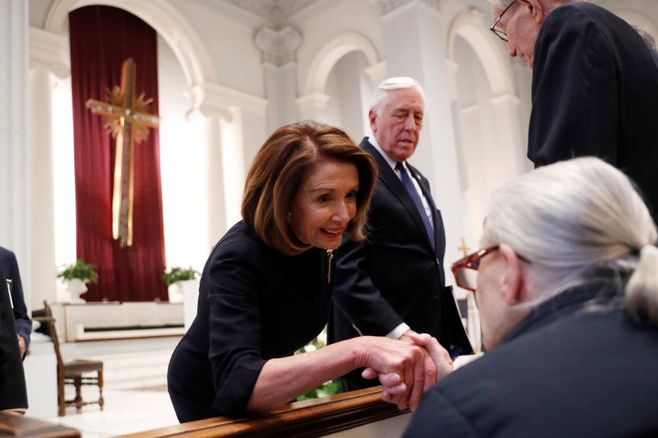  Nancy Pelosi, left, said Democrats could launch a legal challenge