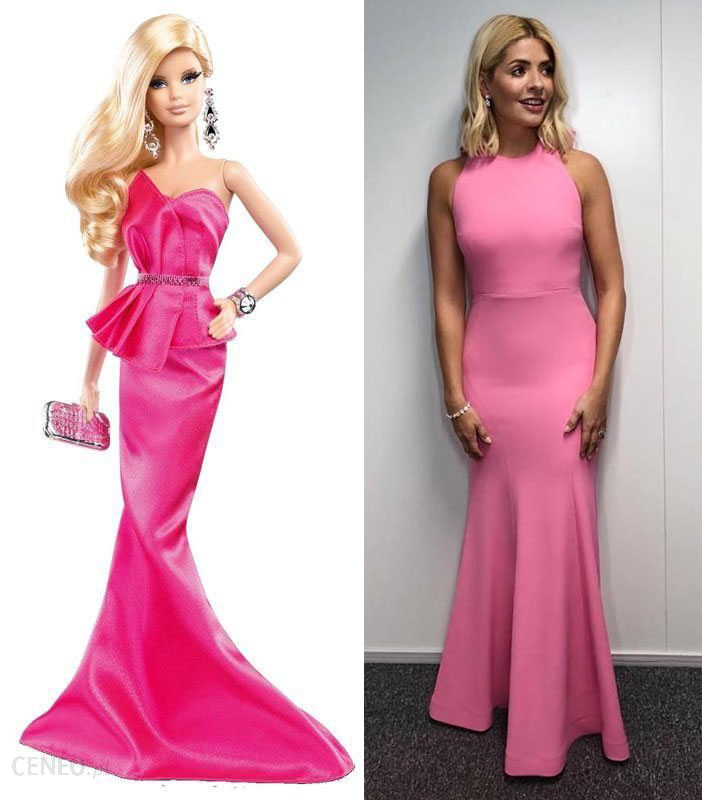 There’s something fishy going on as pretty in pink Holly Willoughby and Barbie try out their mermaid outfits