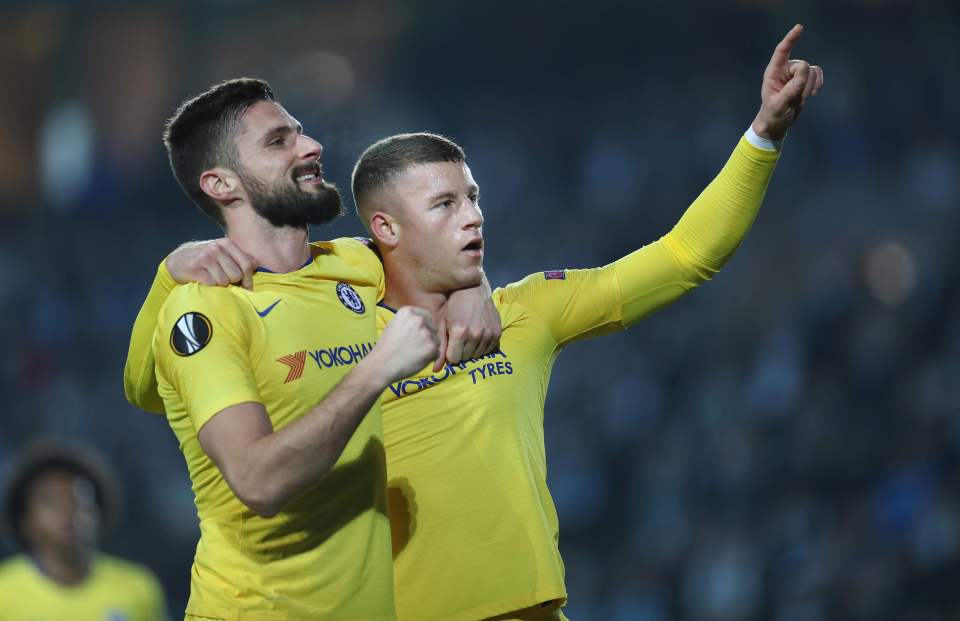  Ross Barkley and Olivier Giroud were on target for Chelsea