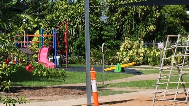  Emergency services were called to a playground on Kailis St in Wanguri about 7.30pm Wednesday night