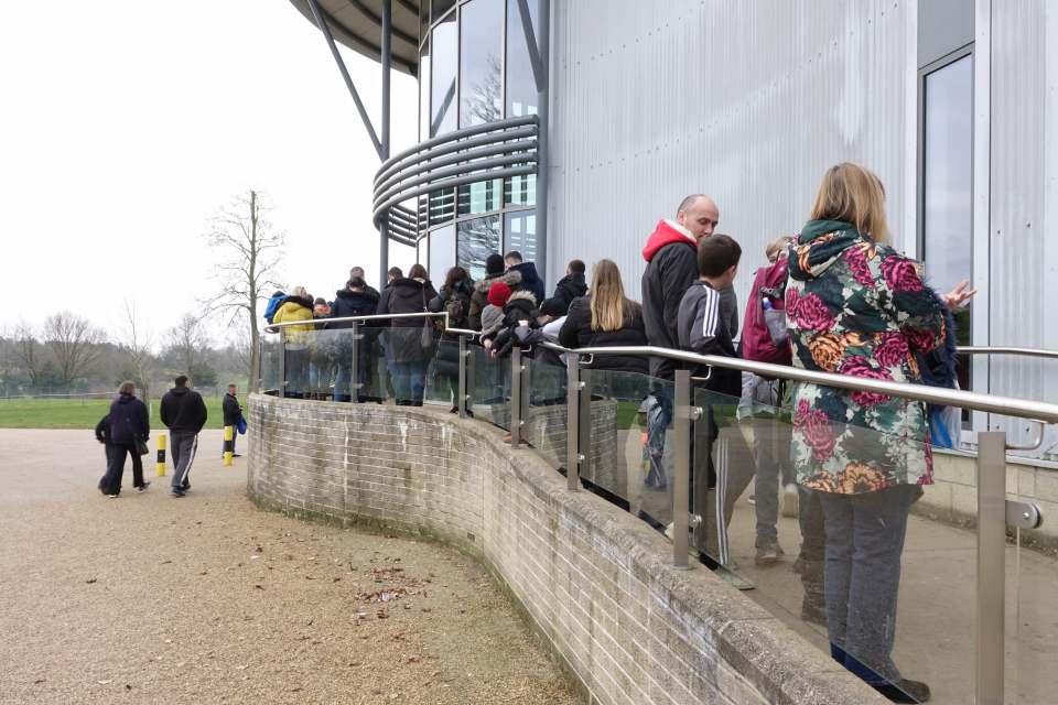  The queue for refunds stretched out of the door of the Norwich event centre