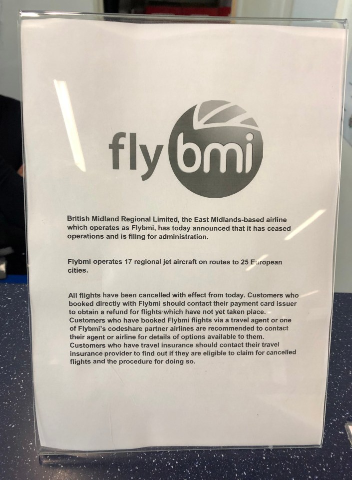  Flybmi has blamed its failure on rising fuel costs and Brexit uncertainty