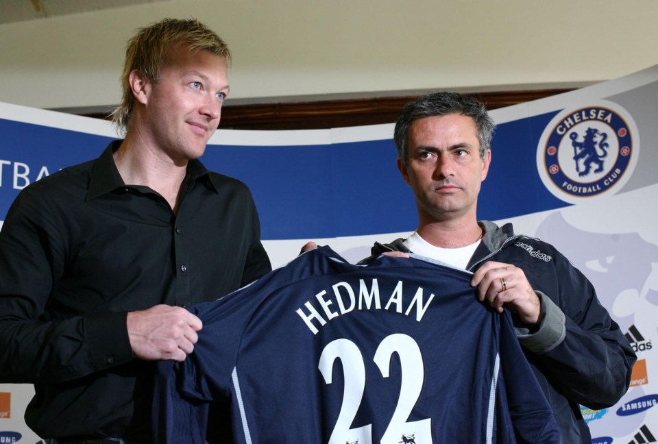  Jose Mourinho signed Hedman as a back-up goalkeeper at Chelsea in 2006