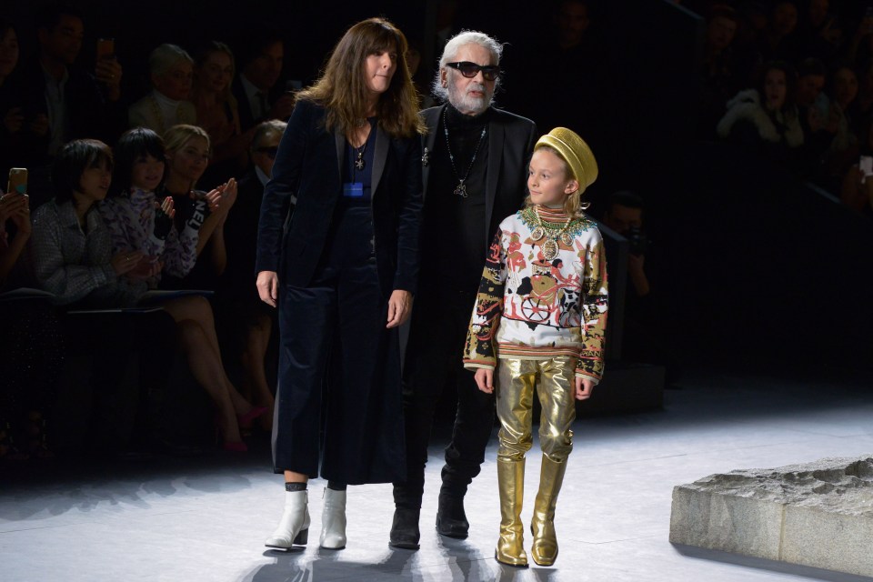  Lagerfeld is pictured here in his final public appearance in New York on December 4