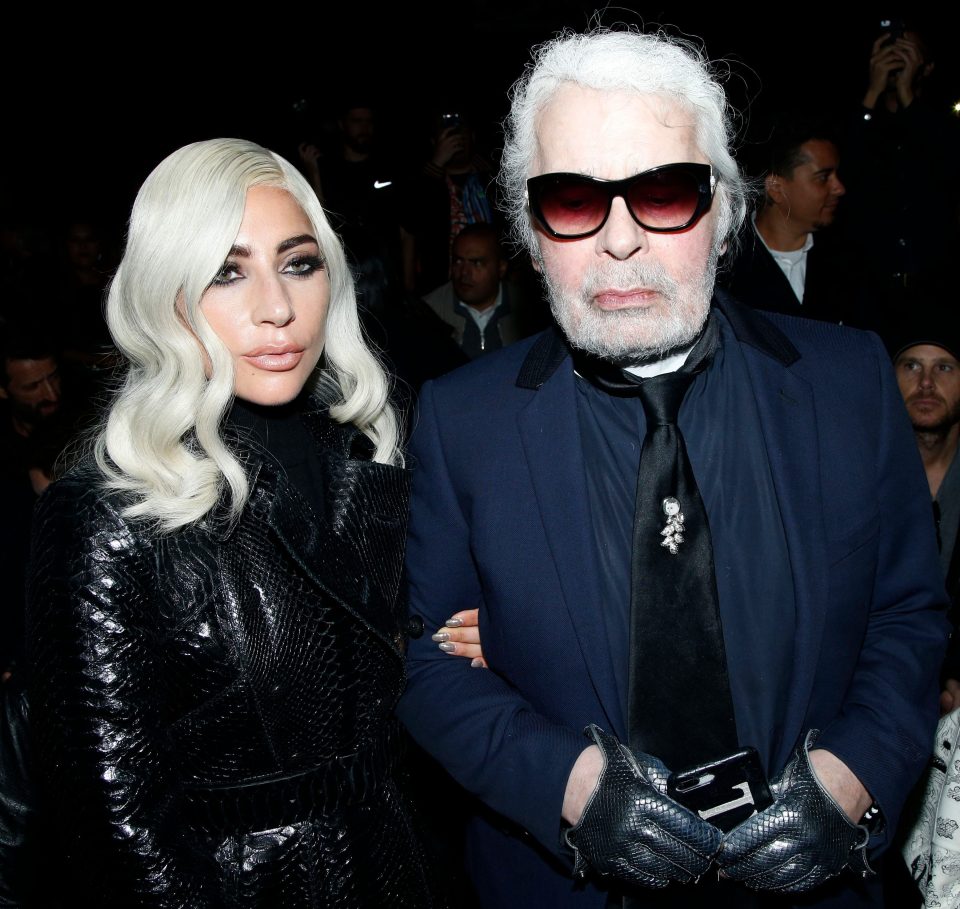  Lady Gaga pictured with the fashion industry icon