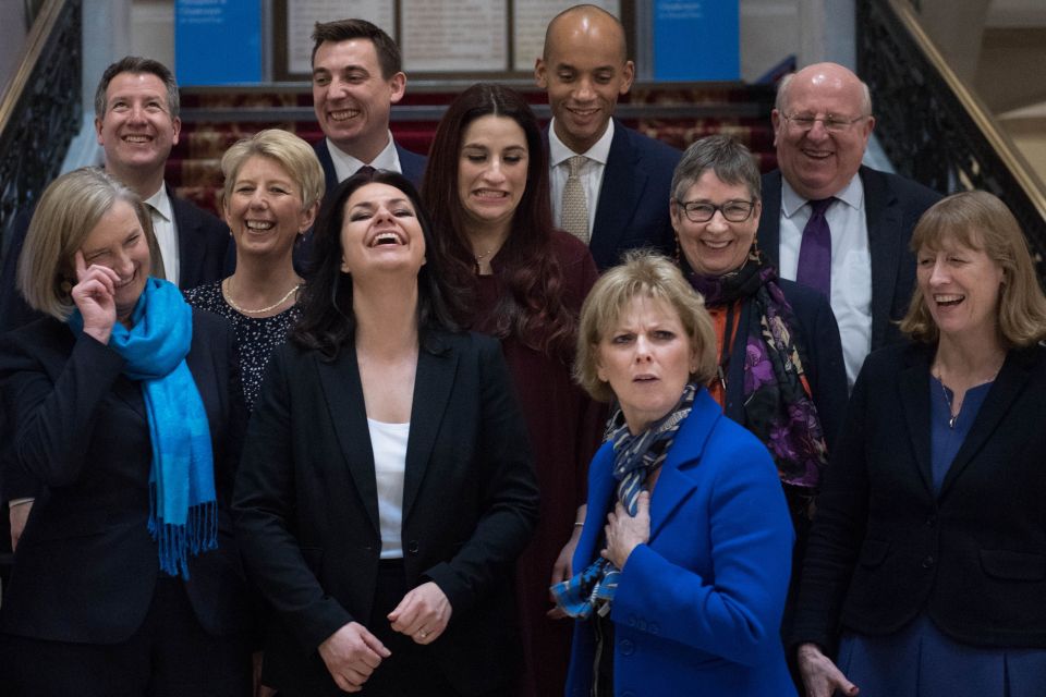 Former Tory Anna Soubry, pictured in blue jacket with Independent Group colleagues, has forced ministers to release ‘secret’ No Deal warnings 