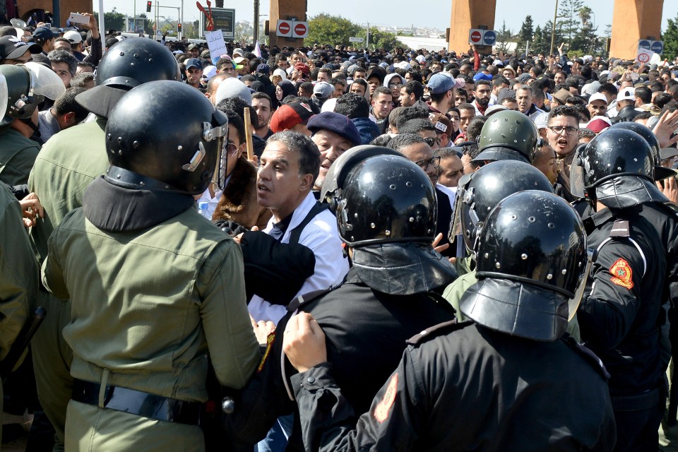  Tempers boil as protestors get angry in Morocco's capital