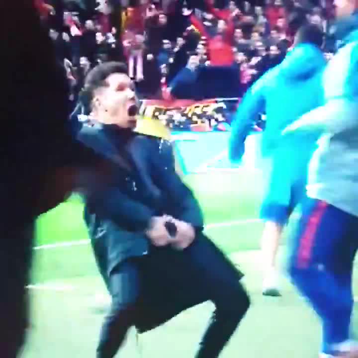 Fans on Twitter are loving Diego Simeone's X-rated celebration