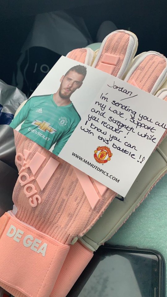 David De Gea lent his support to Dawes during her battle with illness