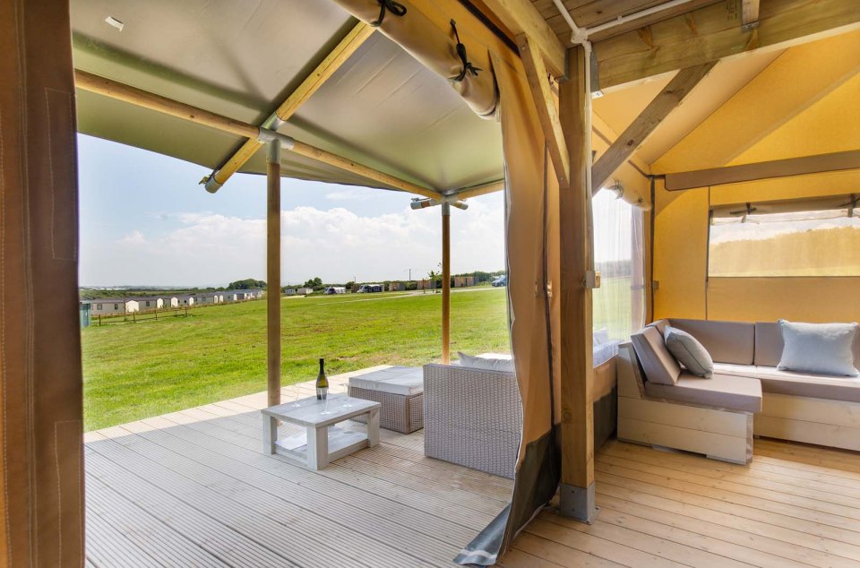  The safari tents come into their own in hot weather