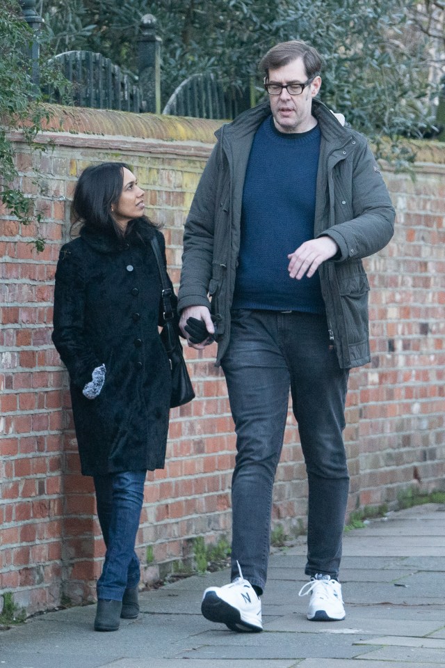  Pointless star Richard and girlfriend Sumudu took a walk this weekend