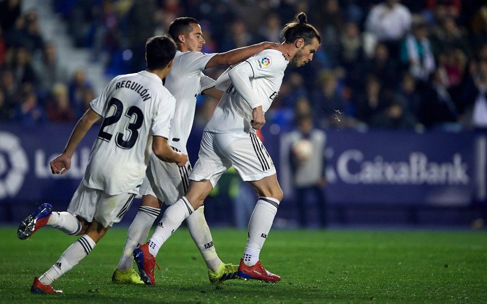 Bale shrugged of Lucas Vazquezs attempts to celebrate with him last night