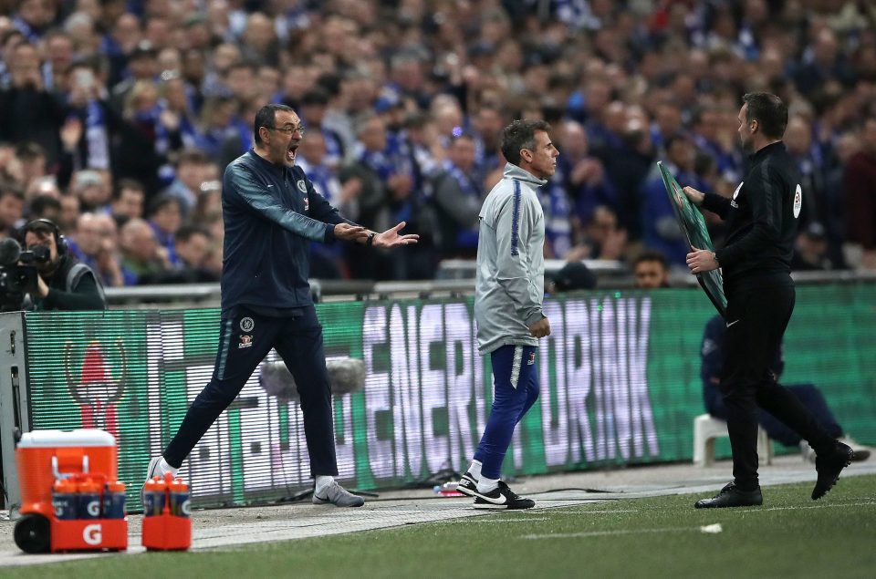  Maurizio Sarri and assistant chief Gianfranco Zola were left stunned by Kepa