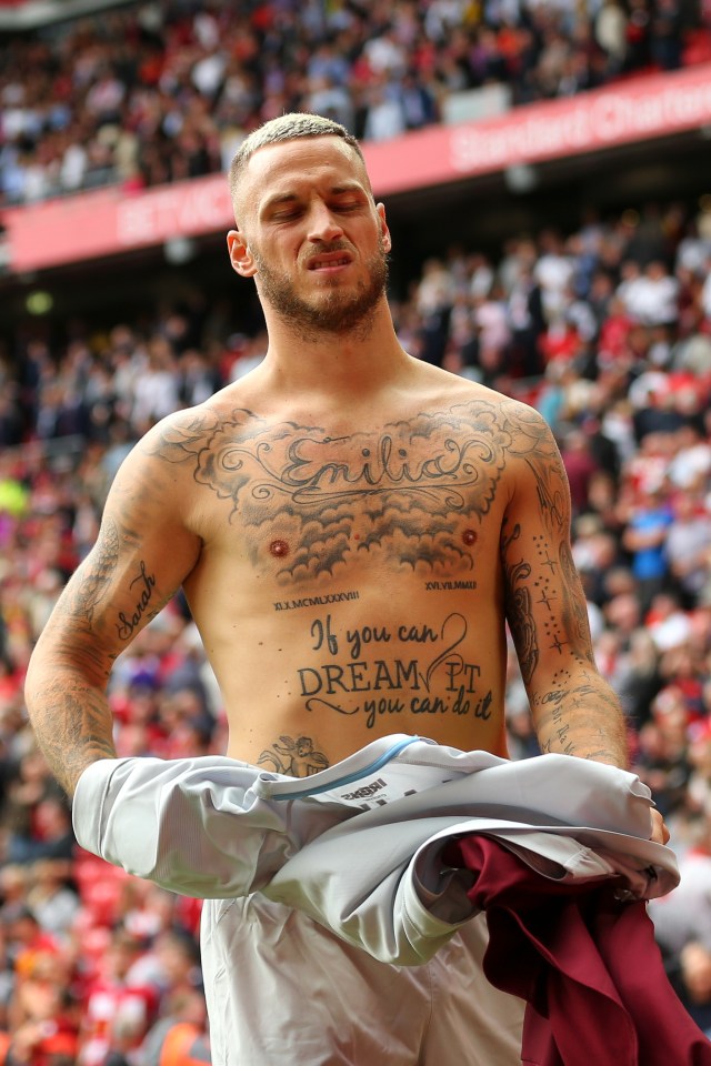  Marko Arnautovic could not quite decide which font to have