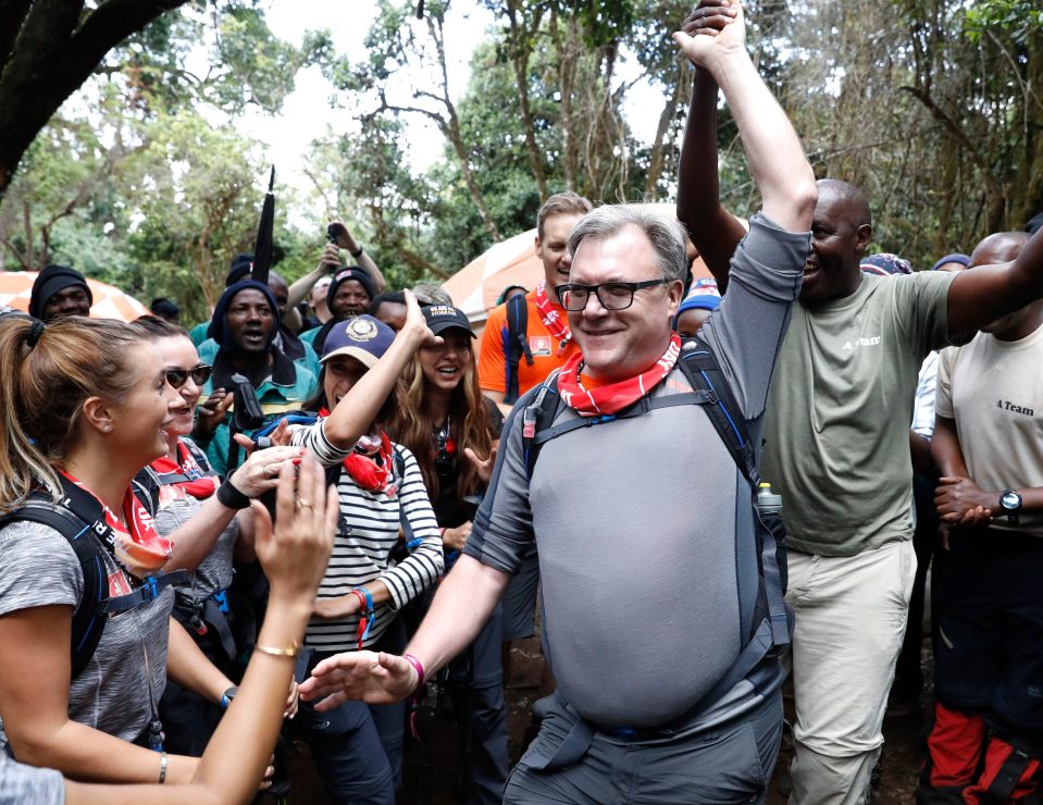 Former MP Ed Balls took part in the climb