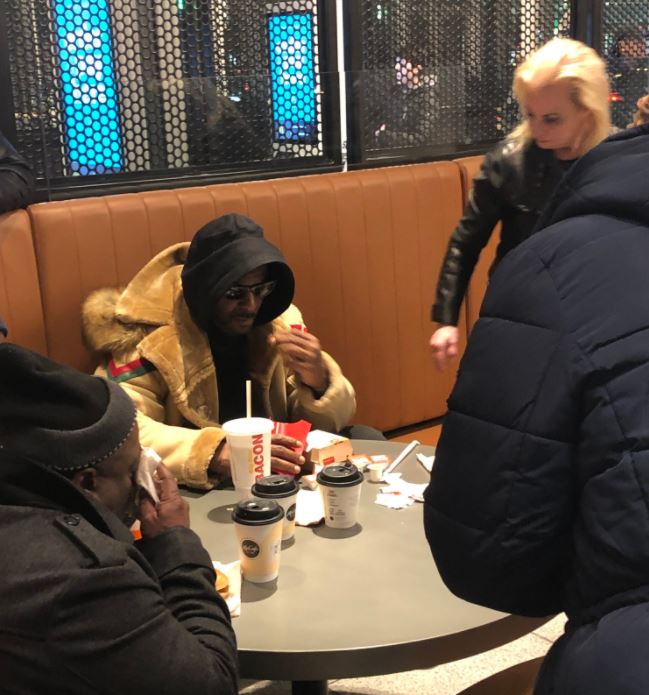  R Kelly was spotted tucking into some food at the River North branch of McDonald's in Chicago