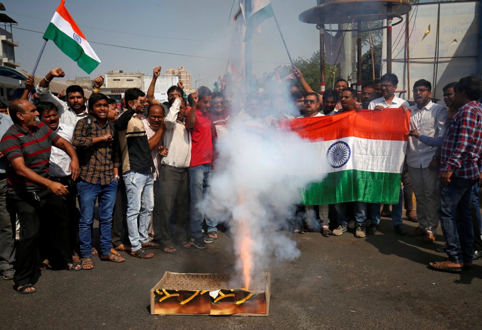  Indians in Ahmedabad celebrate the airstrikes against Pakistani militants