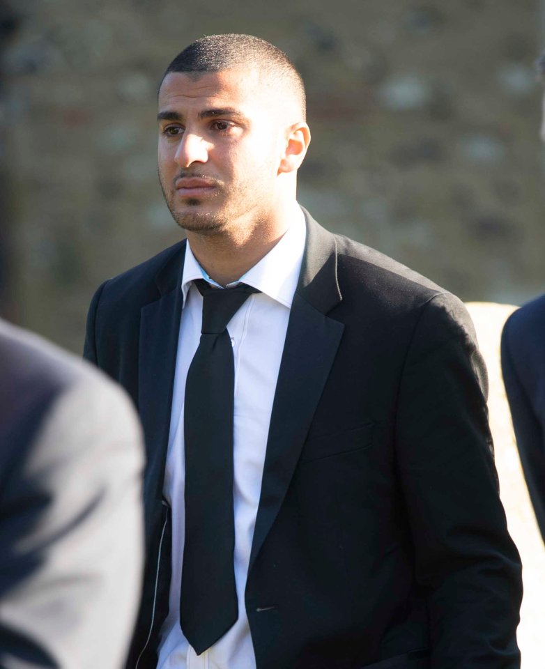  Sprinter Adam Gemili was seen at the service in Flamstead today