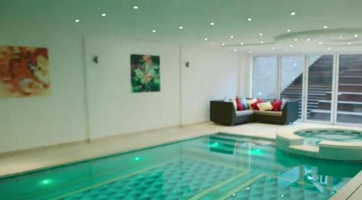  The swimming pool inside the home, which was previously owned by Steven Gerrard