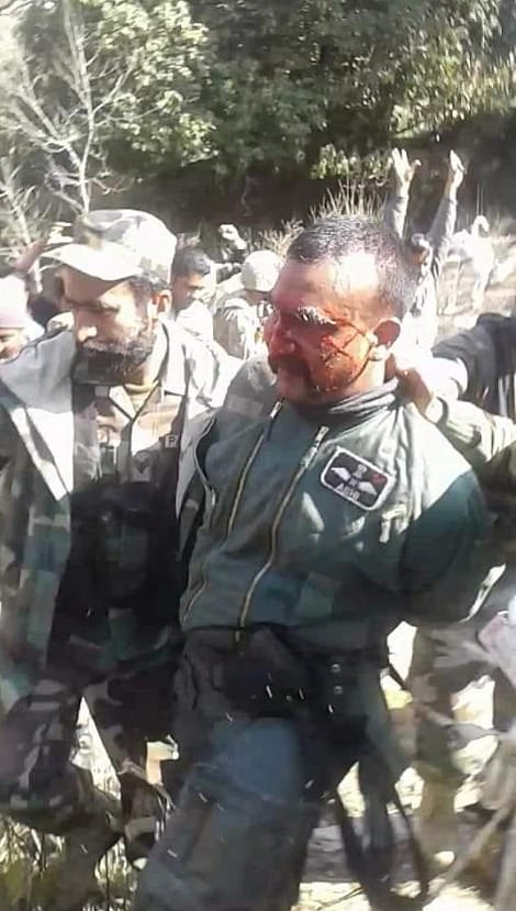 One of the Indian pilots captured by Pakistani authorities