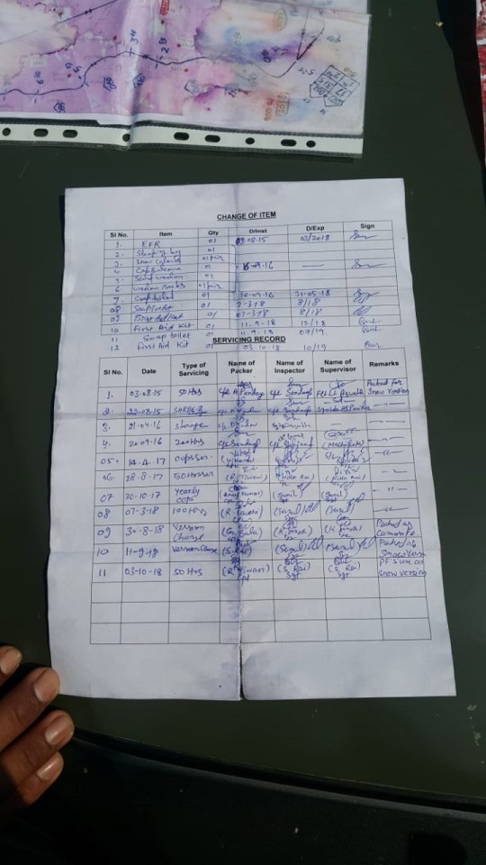 A log book the Pakistani army says was found on the captured pilot