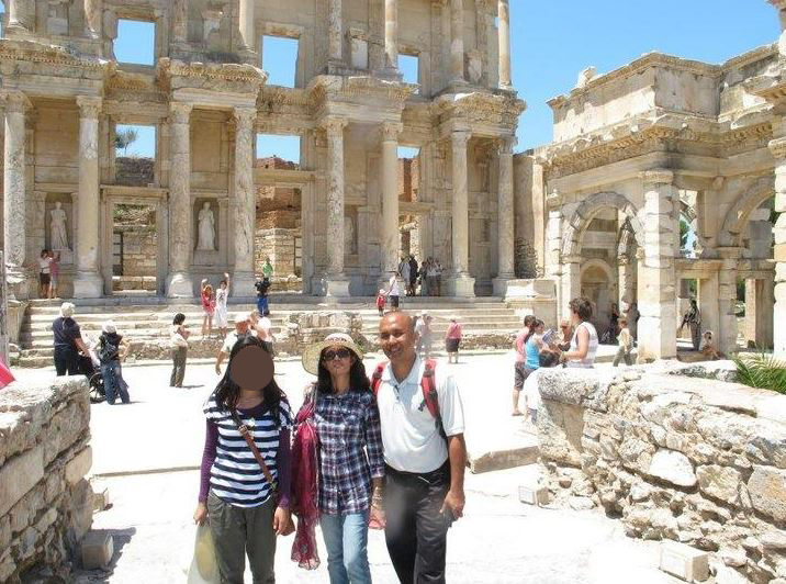  Zaharie on holiday with his wife Faiza