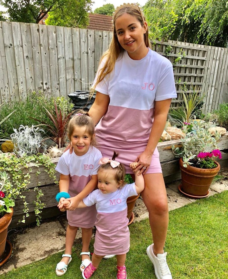  Jac, Ella and Mia in their monogrammed 'Osborne' initials outfits