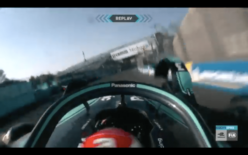  Vergne shut the door on Piquet Jr forcing them to collide