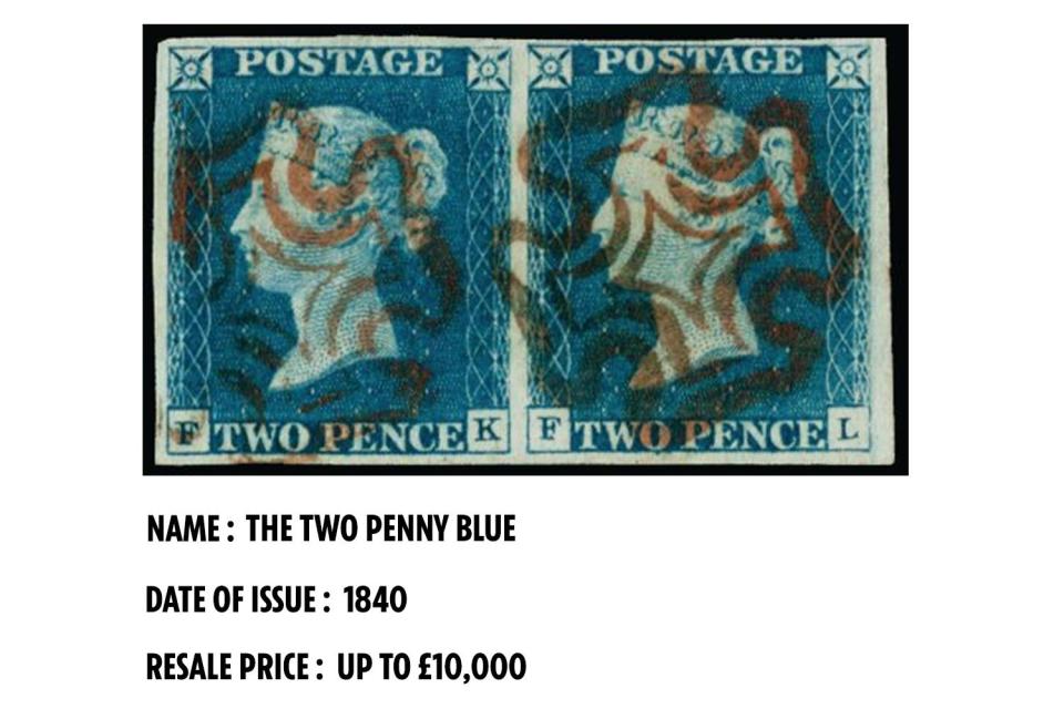  The Two Penny Blue is the world's second stamp