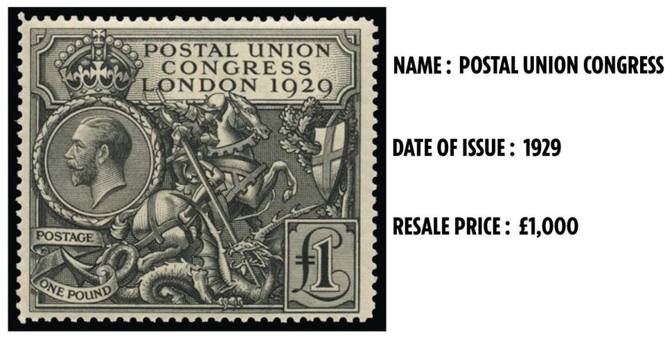  This stamp, which is considered to be a "design classic", can sell for £1,000