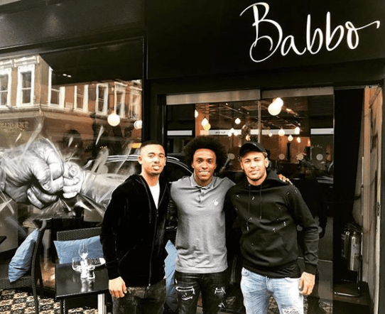  Big names like Neymar and Gabriel Jesus hit up Babbo for some first-rate food