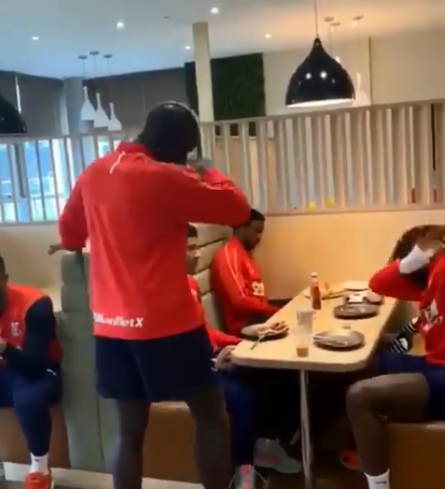  Sakho exchanges dabs with his namesake Bakary