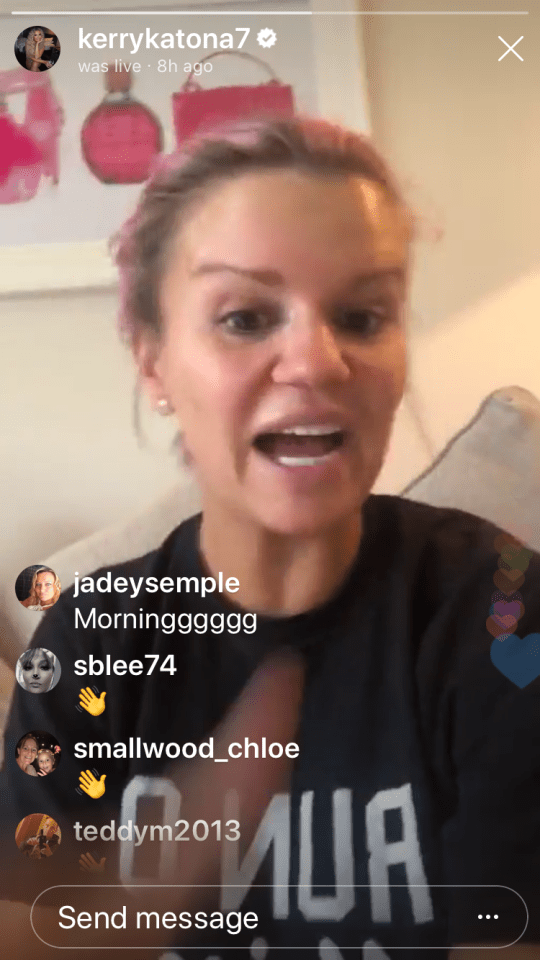  Kerry defended her weight loss in an Instagram live video