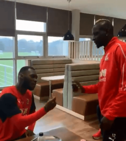 Sakho carries out eight different handshakes starting with Christian Benteke