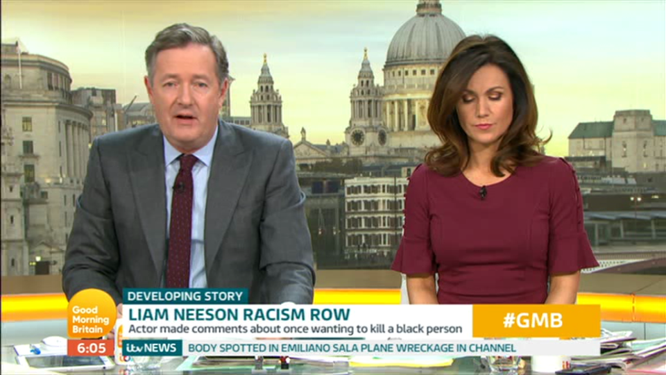  Piers Morgan has slammed Liam Neeson after he sparked a race row over racist comments in a shocking interview