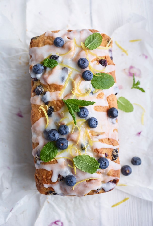  Sit down and enjoy a blueberry, lemon and yogurt loaf as a teatime snack - it's light, low-fat and looks a treat