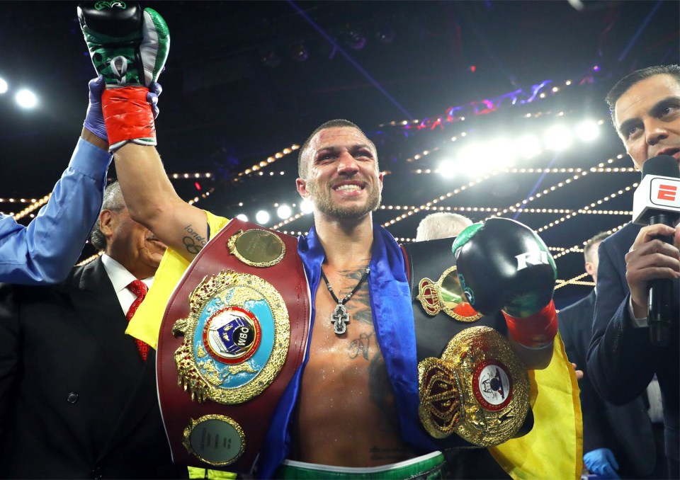 Vasyl Lomachenko defends his WBA and WBO lightweight world titles against Anthony Crolla on April 13