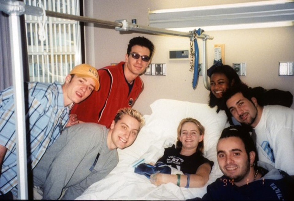  Kacey received cards and flowers from all over the world - and boyband N-SYNC even came to visit her