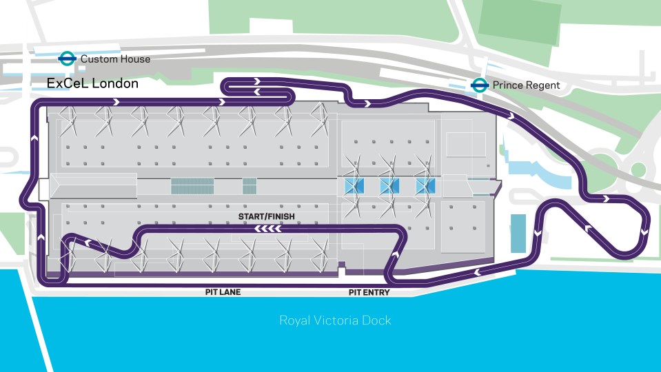 The route for the Formula E race in London has been revealed