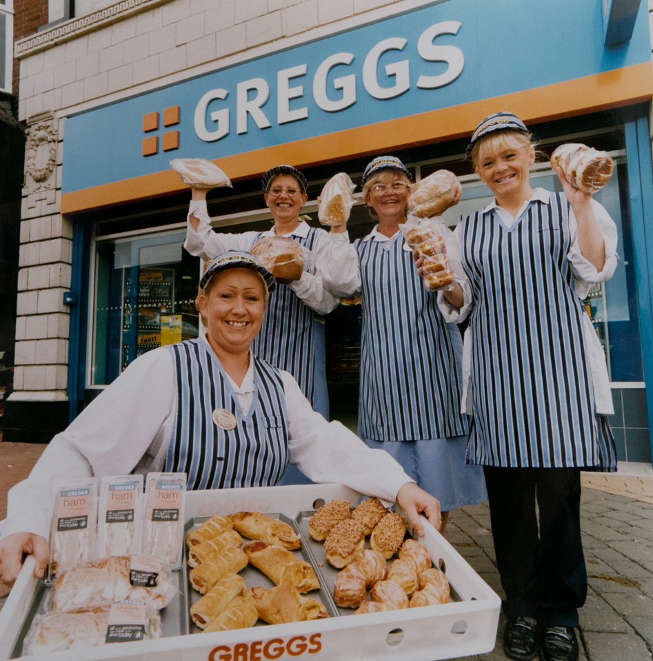 Some old Greggs products from the early 2000s