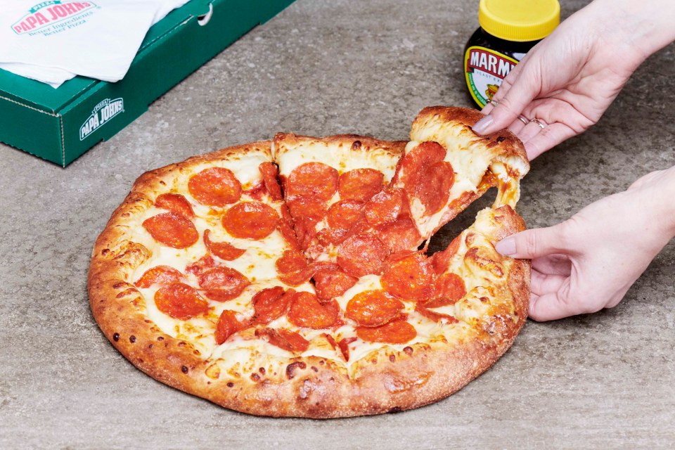 You can add the Marmite stuffed crust to any pizza at Papa John's from March 25