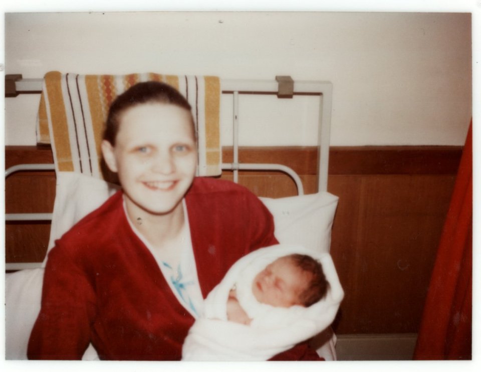  Mum Jackiey poses with five-day-old daughter Jade in 1981