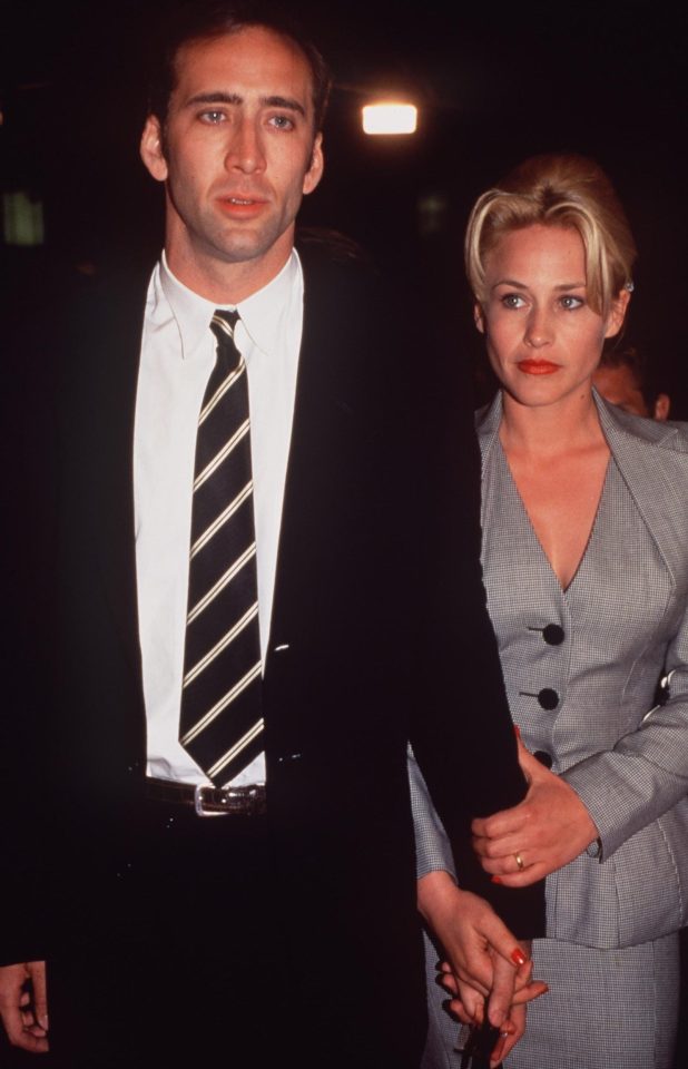  Nicolas Cage spent 10 months married to first wife Patricia Arquette