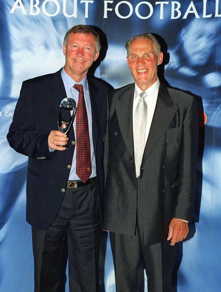 Top pair Rinus Michels and Sir Alex Ferguson in 1999