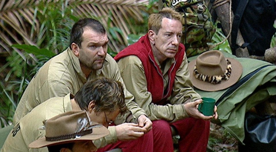  Neil Ruddock with fellow campmates on I'm A Celeb