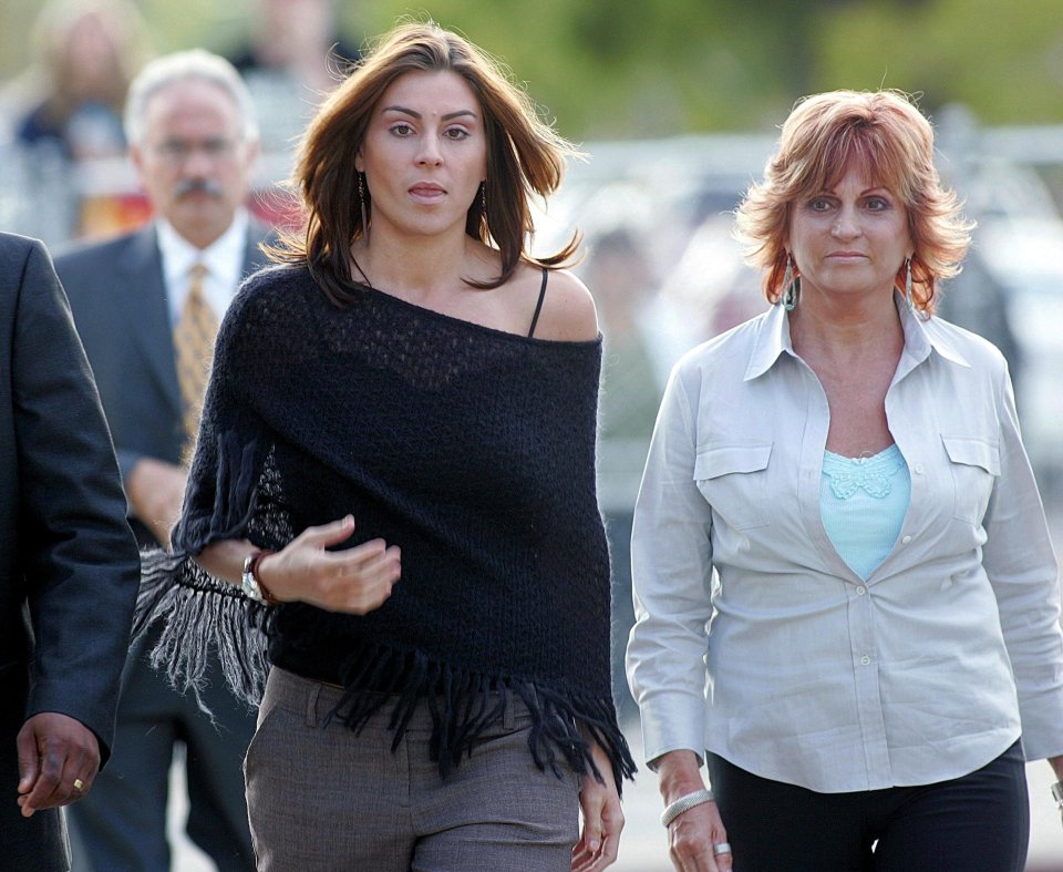 Chantal Robson, left and Wade's mum, Joy Robson outside court in 2005