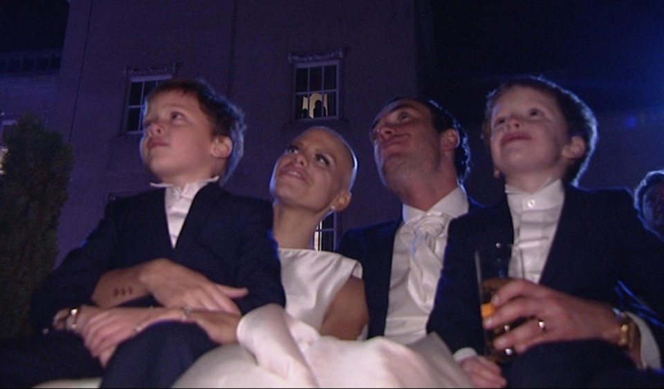  The celebration was filmed for a programme on Living TV; the couple with Jade's children Bobby and Freddy