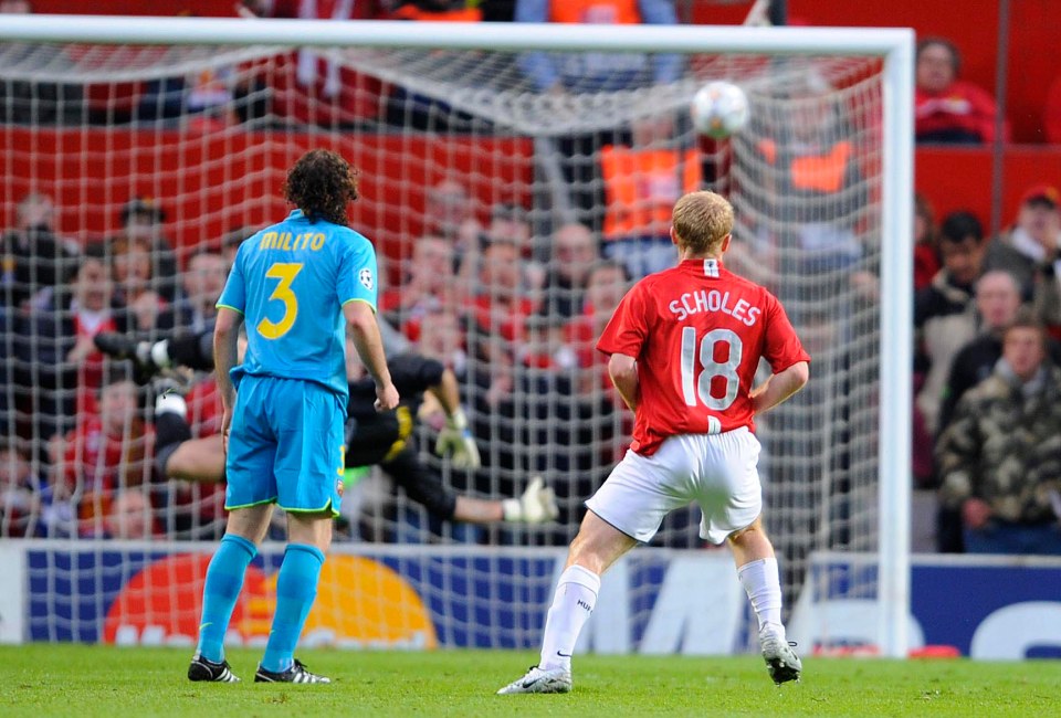  Scholes hit the winner 11 years ago to down Barca