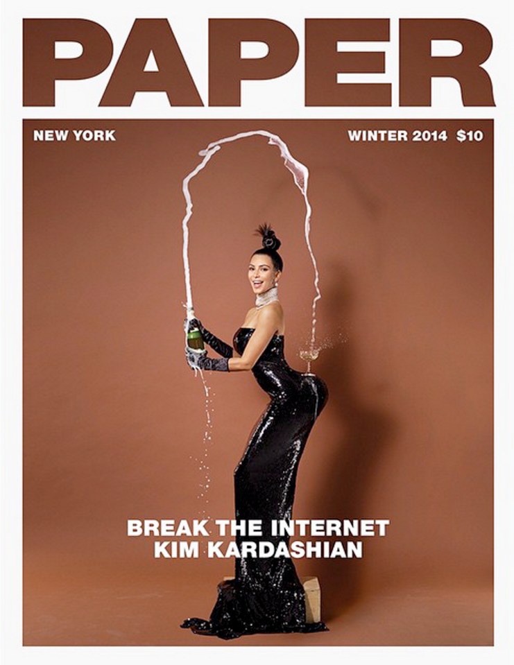  She took inspiration from Kim Kardashian's Paper mag shoot