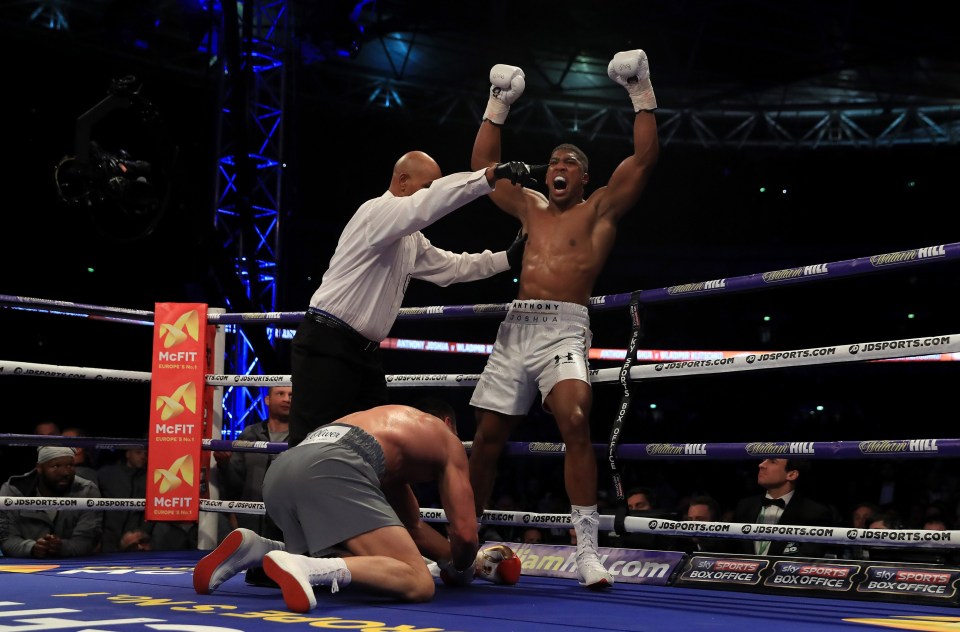 Anthony Joshua landed 107 punches vs Klitschko earning him £93,458 per shot